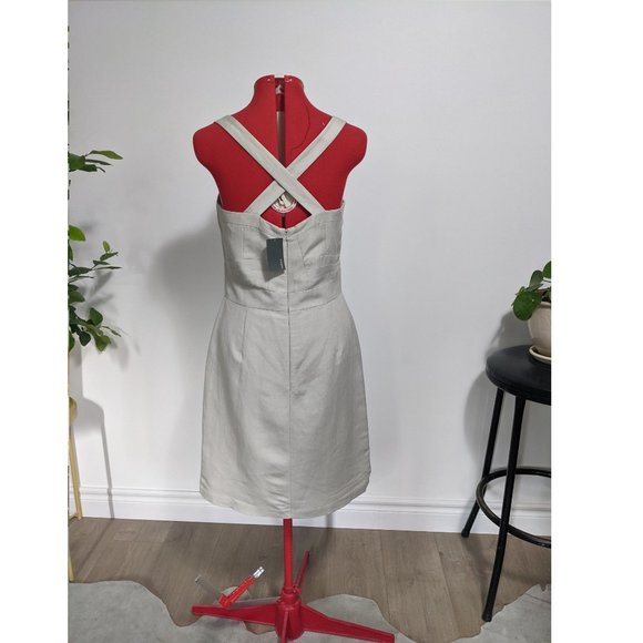 Mexx - Beige summer linen crossed back dress - Picture 2 of 2